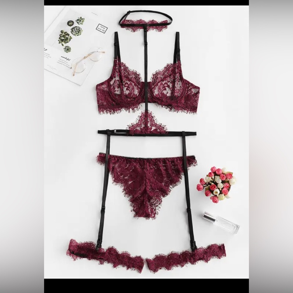NWT beautiful maroon lingerie